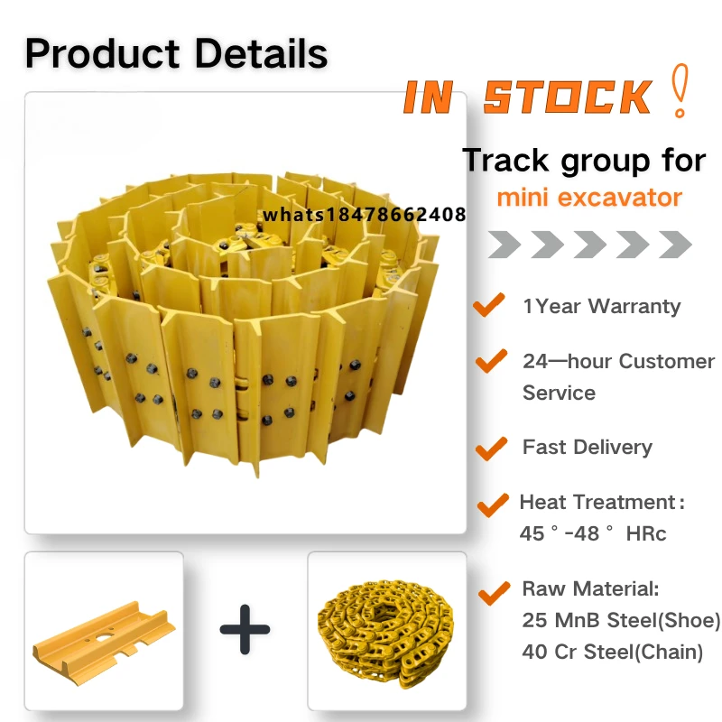 OC PARTS Construction Machinery Undercarriage Track Link Assembly Parts PC200 Excavator Bulldozer Track Assembly