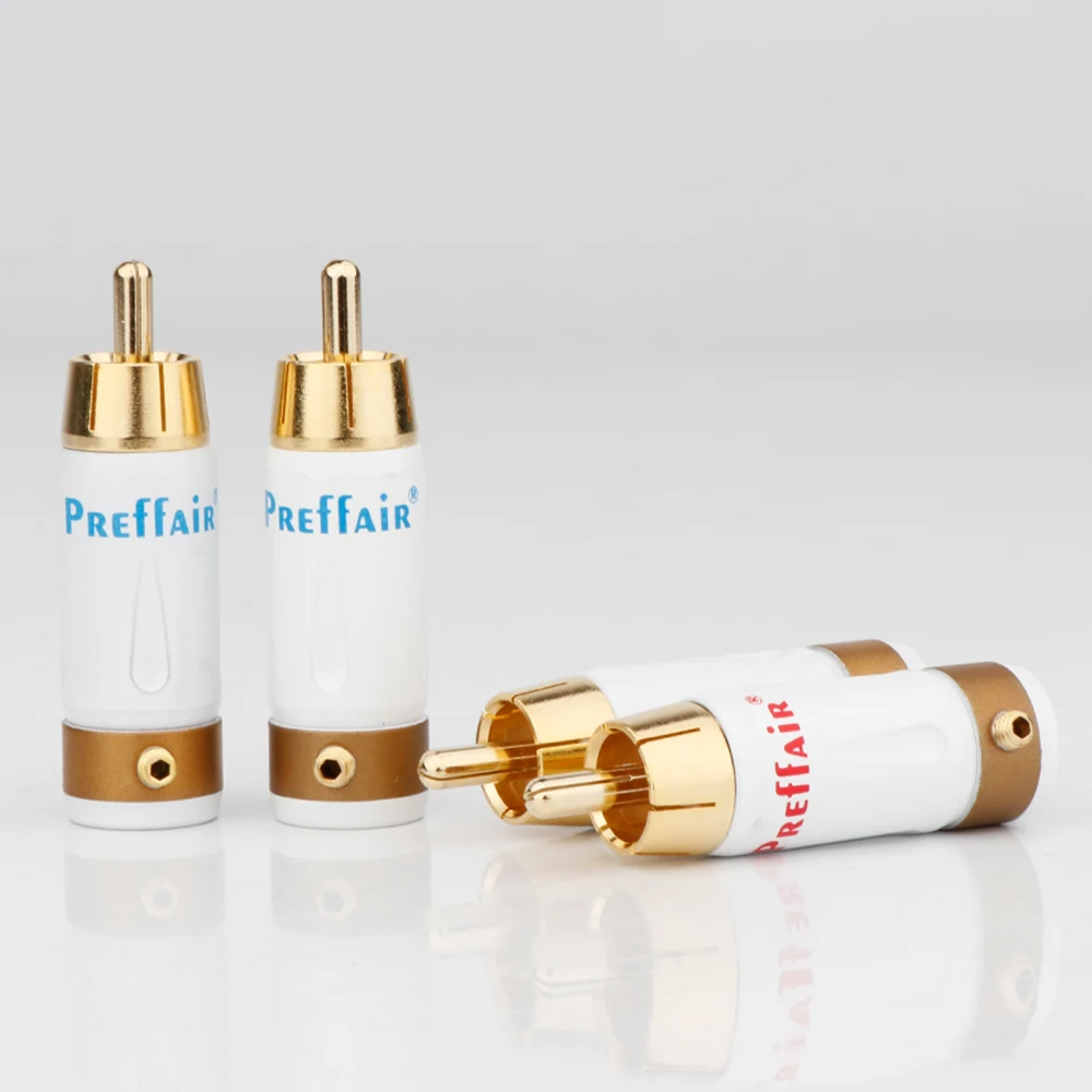 RCA-Stecker, vergoldeter RCA-Stecker mit Verriegelung, nicht lötbarer Stecker, RCA-Stecker, männlich, Lötbuchse für Video-Terminal – Detail 12