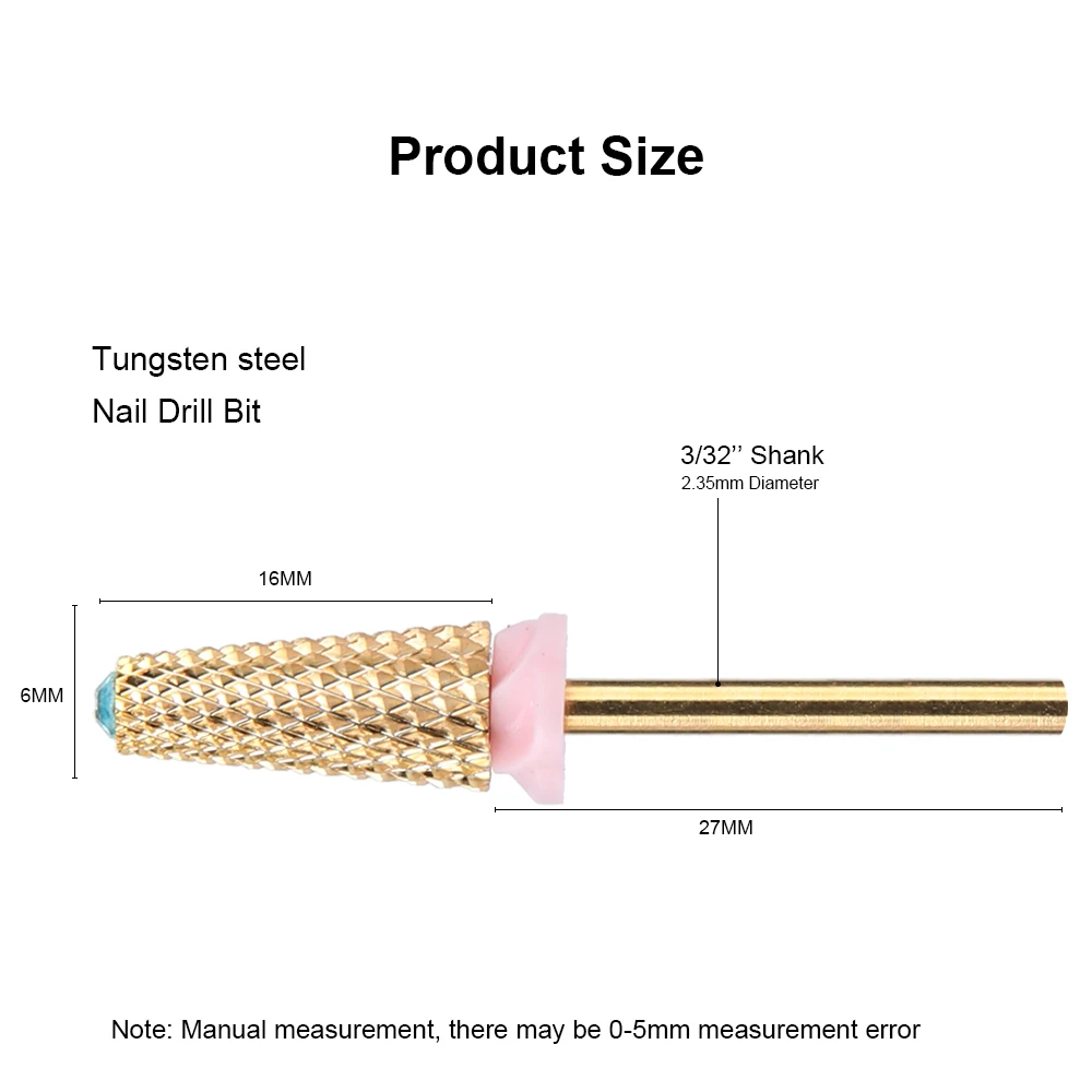Carbide Nail Drill Bits Rhinestone Decor Cone Barrel Milling Cutter Grinding Head Rotary Electric Nail Files Accessory