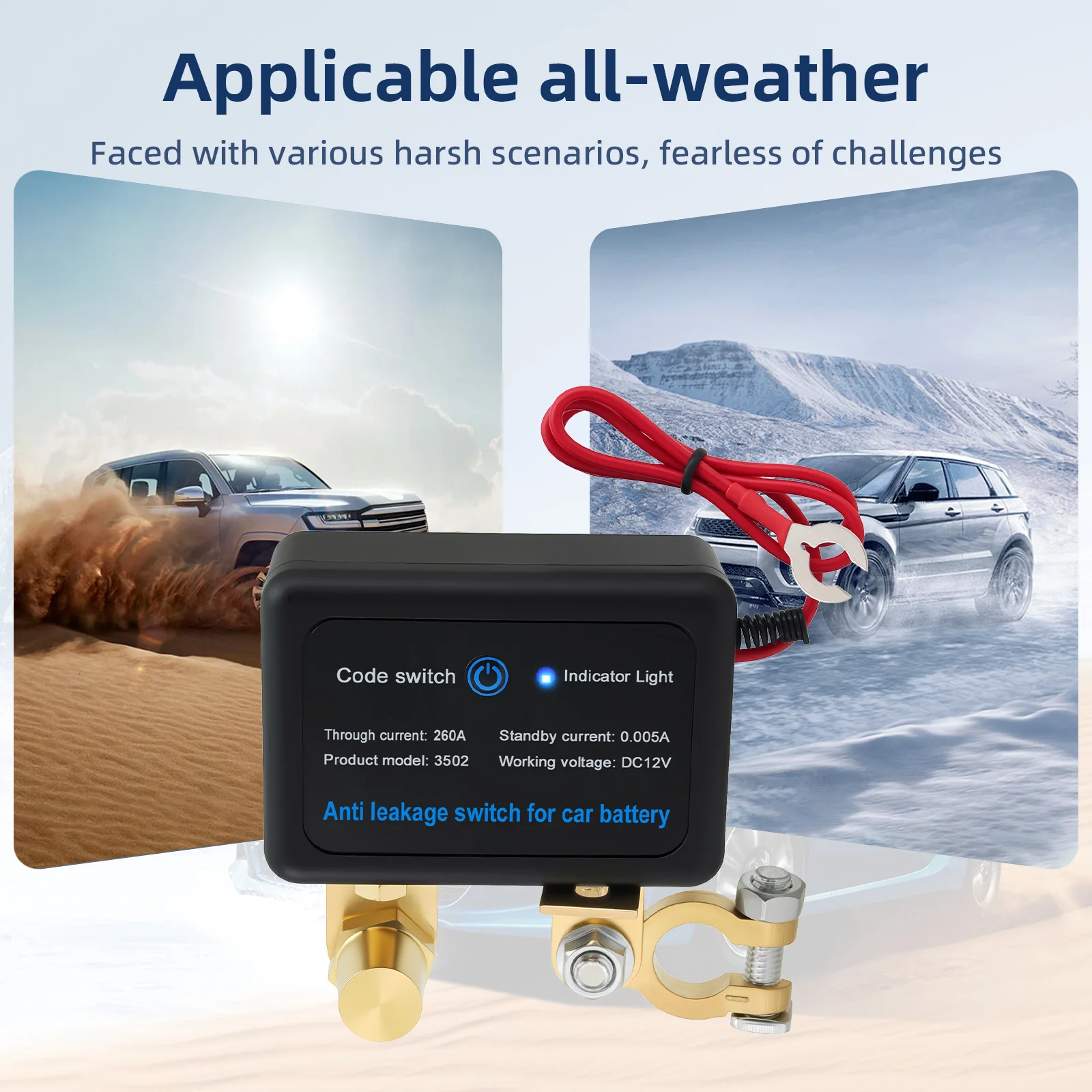 Auto 260A Batterie-Trennschalter mit Fernbedienung 12V Batterietrennschalter Ferngesteuerter Isolierschalter – Detail 5