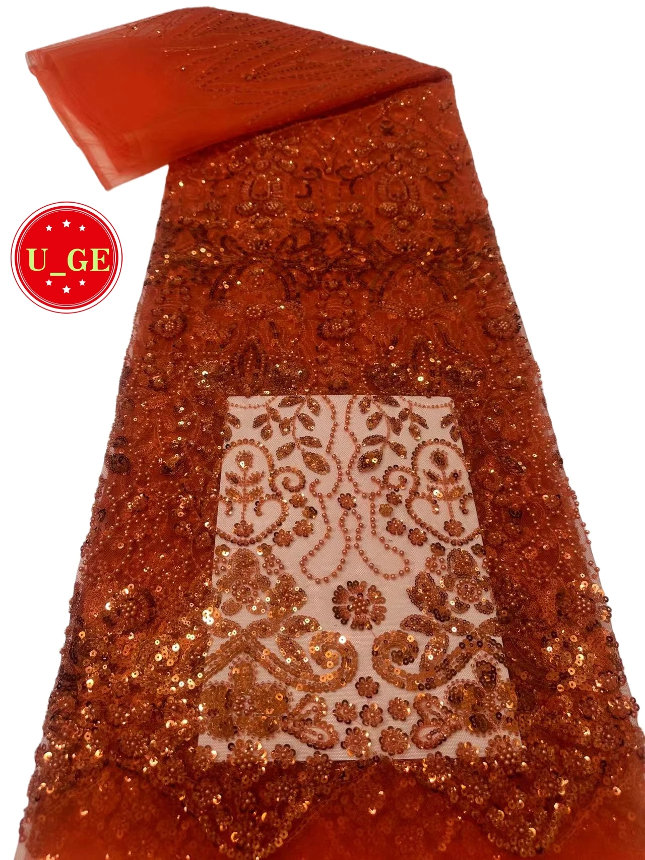 

2026Новейшая австрийская элегантная мягкая сетчатая кружевная ткань лучшего качества с блестками и камнями для свадебного вечернего платья U_GE5218