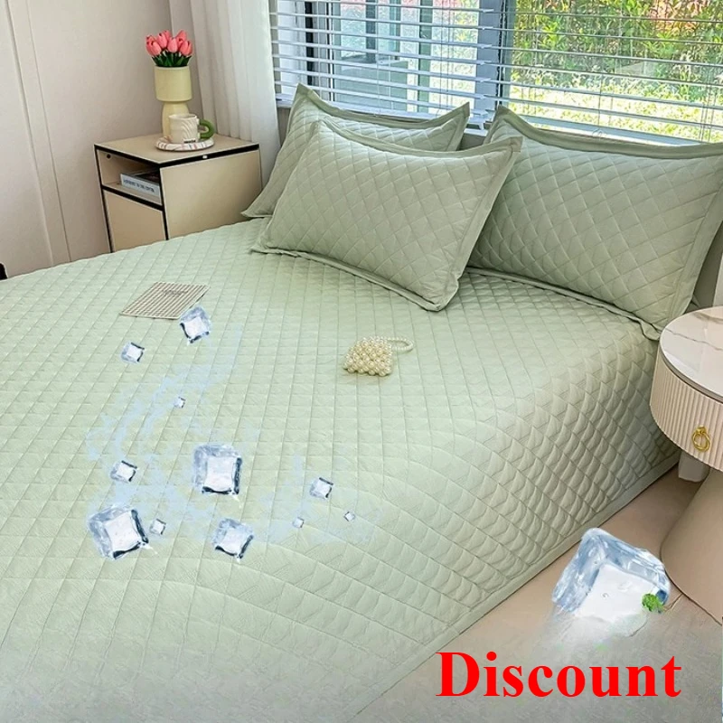 

New cool solid color snow muscle cotton multi-functional bed cover single piece bed cover no pillowcase moisture absorption