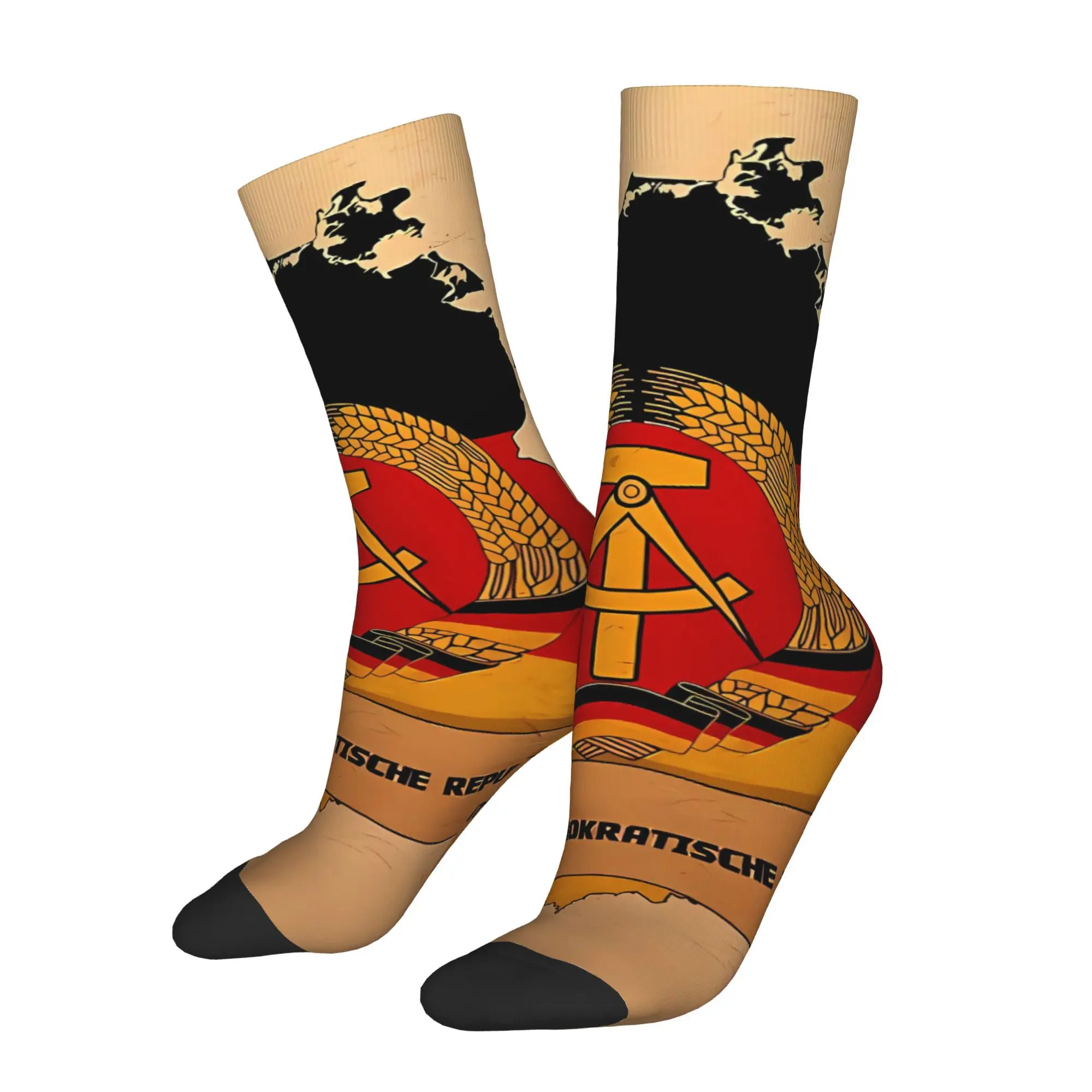 

Deutsche Demokratische Republik DDR Носки с принтом Мужские полиэстеровые модные