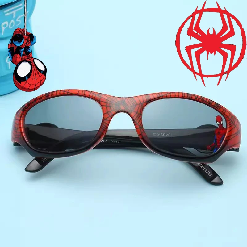 

New Delicate Disney Fashion Trend Spidered Man Superhero Child Sunglasses Anime Figure Summer Outdoors Ultra-proof Sunnies Boy