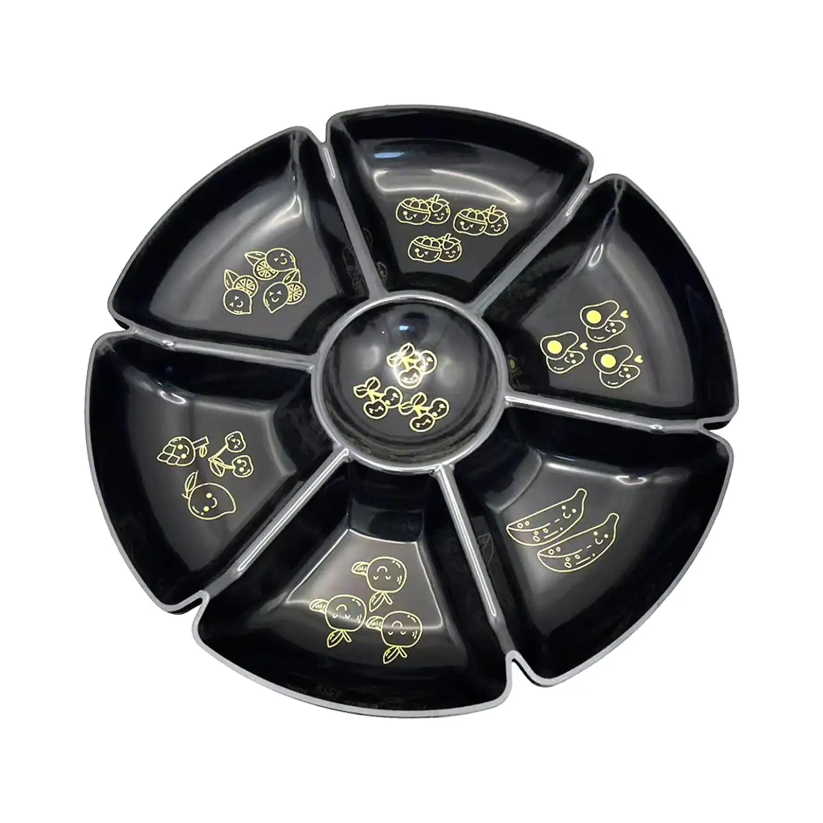 صينية تقديم وجبات خفيفة مقسمة ، أطباق مكسرات غير قابلة للكسر ، أطباق رقاقة وتراجع