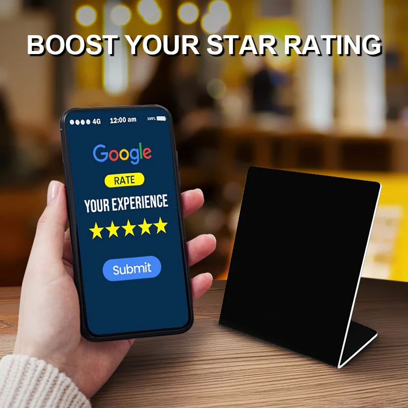 13,56 MHz NFC Weiß Schwarz Leeres Muster NFC215-Chip 504 bytes Musterlose soziale Medien RFID NFC Google Review Standdisplay