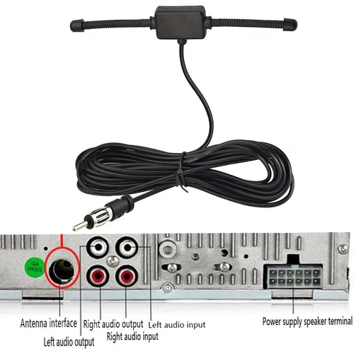 Imagen 2 del producto Antena de Radio Universal para parabrisas de coche AM FM, amplificador de señal, Radio oculta, Antena activa para camión, Antena estéreo de 12V B0H2