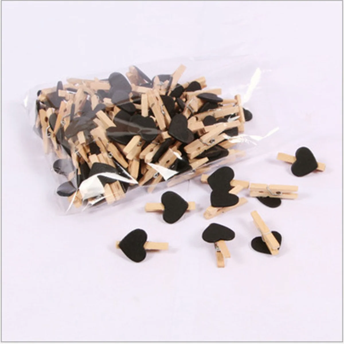 New C Heart Love Wooden Clothes Photo Paper Peg Pin Mini Clothespin Postcard Clips Home Wedding Decoration Stationery