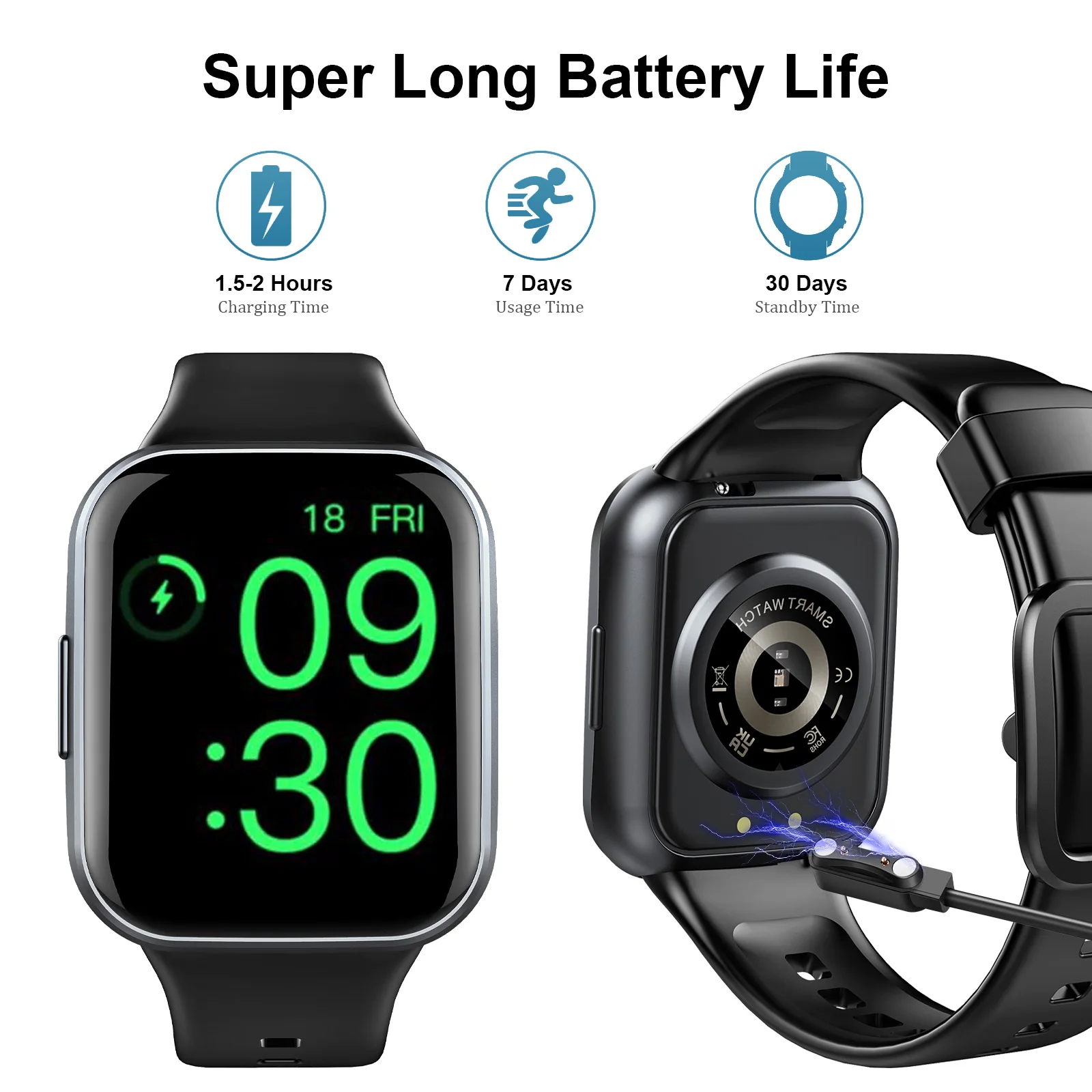 Q23 Smart Watch, Fitness Tracker Watch, 1.69'' Touch Smartwatch Fitness Watch with Pedometer/Sleep Monitor.