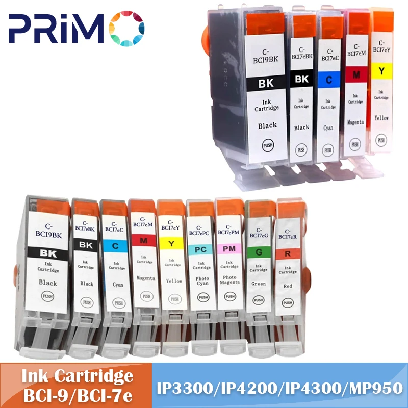 Japan BCI-9BK BCI-7EBK/C/M/Y/PC/PM/R/G Ink Cartridge for Canon PIXUS IP3300 IP3300 IP4000 IP4200 P4300 MP800 MP830 MP950 MP960
