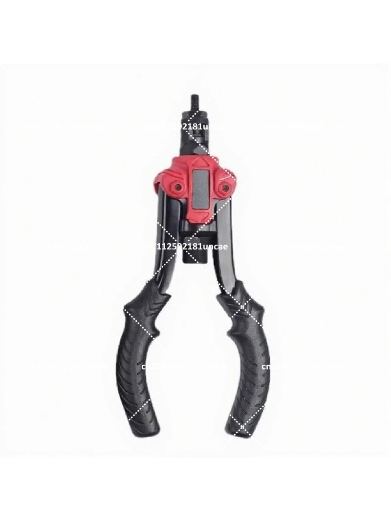 Manual Rivet Gun Tool with Interchangeable Heads for Threaded Nut and Standard Rivets M3-M12