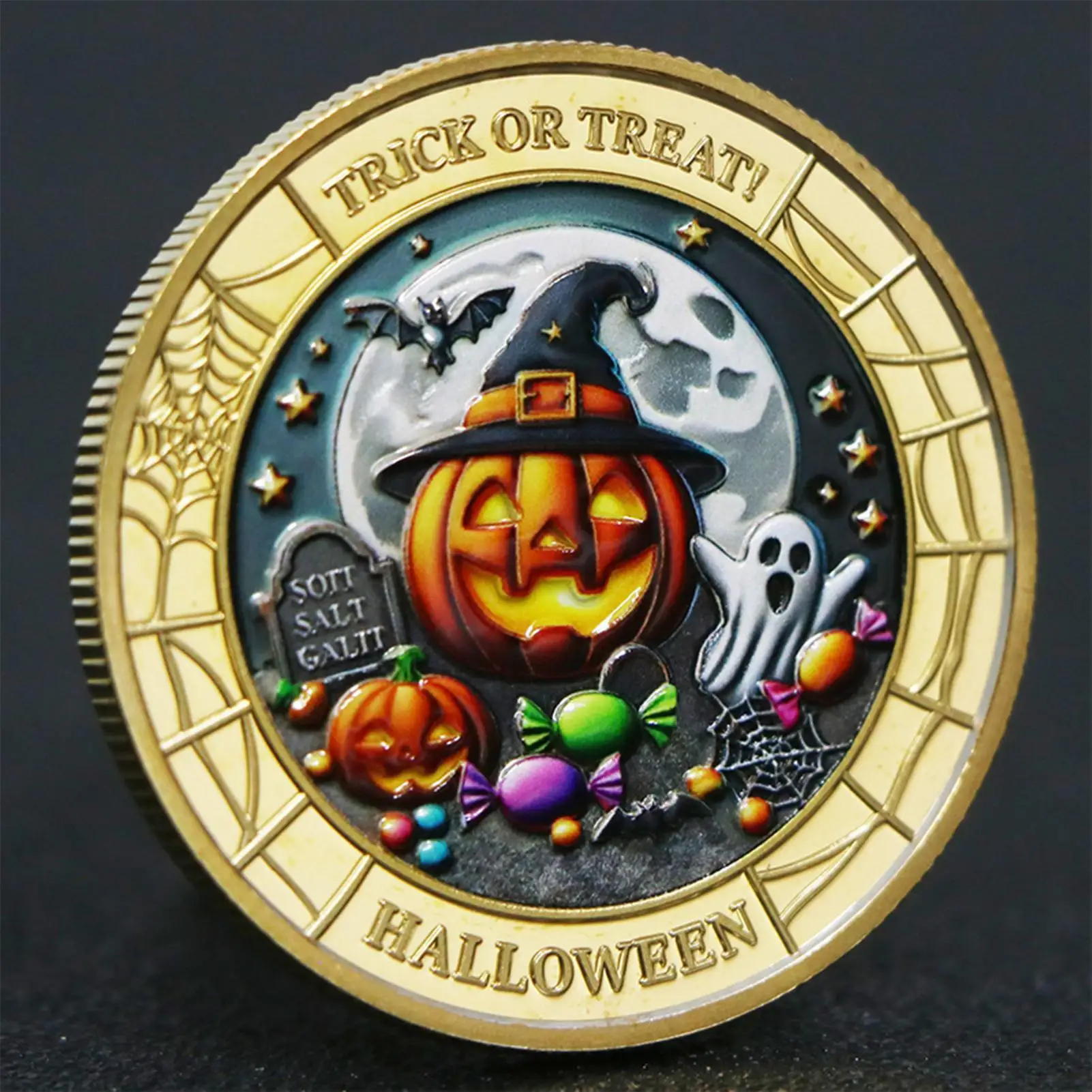 Collector Coin Halloween Trick Or Treat Coin Keepsake Collector Toys For Party Favor Souvenir Women Adult Men Home Kids view 5