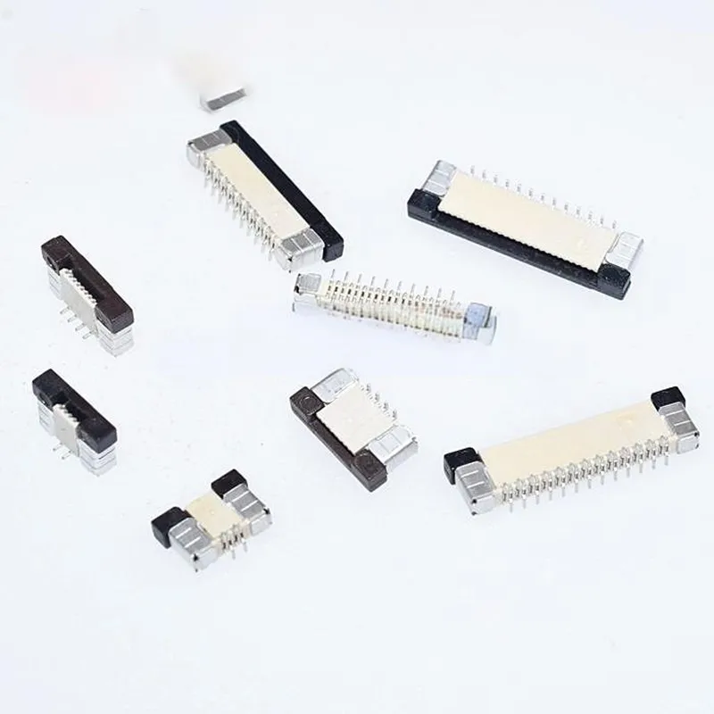 5 шт. кабельная розетка FPC, шаг 1,0 мм, вертикальное крепление со смещенными штифтами, запираемый вертикальный тип SMD 4P/6P ~ 30P с перекрестными штифтами