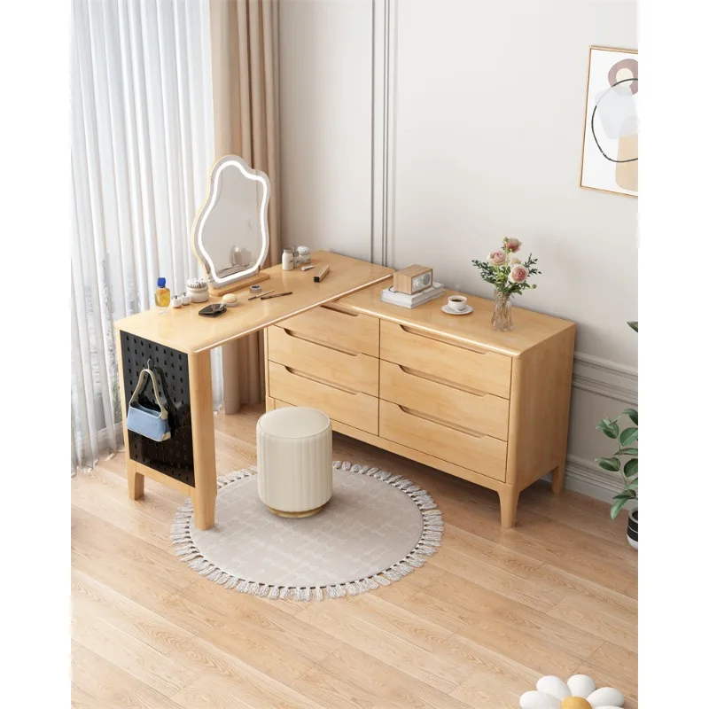 Luxury Dresser Wholesale Dresser with 10 Light Emitting Diode Makeup Mirrors and Drawers