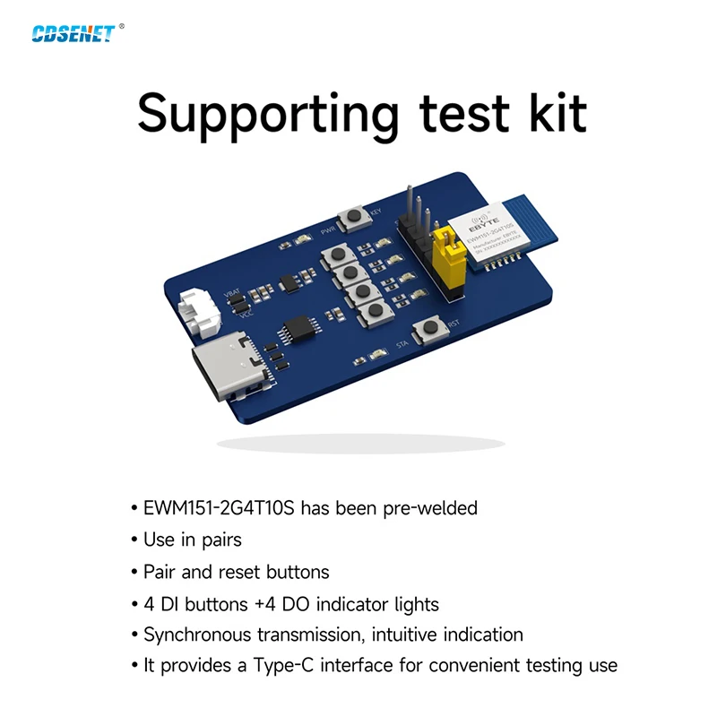 2.4G Signal Acquisition Switch Quantity Wireless Transmission Module CDSENET EWM151 Low Latency AT Command Industrial Grade