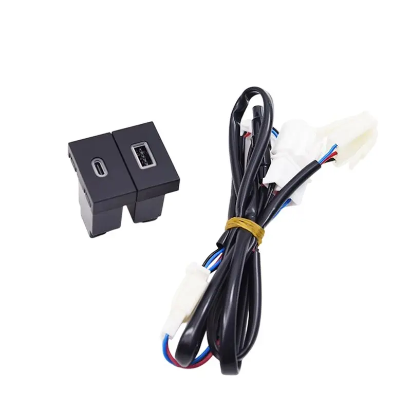 

Power Adapter USB QC3.0 Type-C PD Fast Socket For Car Phone Charging Outlet For VW Lavida 2008-2012