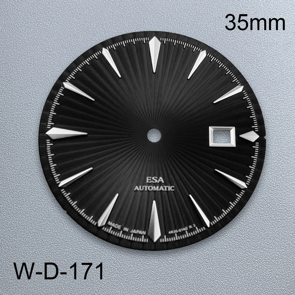 35mm S Logo Cocktail Gradient Dial Suitable For NH35/NH36/4R Japan Automatic Movement Watches Modification Accessories