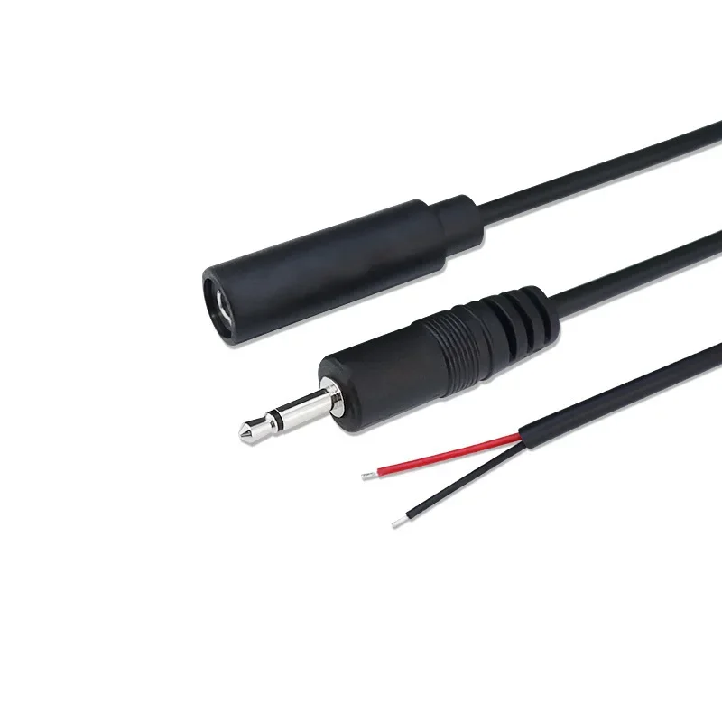 25CM 2.5mm 3.5mm Mono Audio Connector Cable 2pin Wire Extension Cord Male Female Plug DIY Repair Single Head Plug Jack