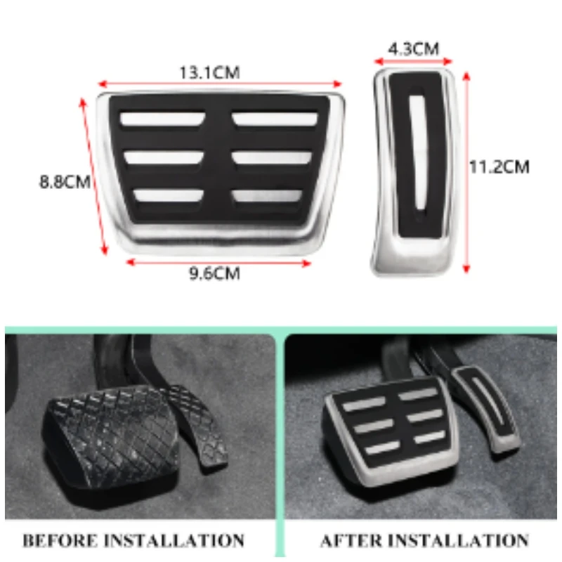 Pedały samochodowe ze stali nierdzewnej dla Audi A4 B9 A5 F5 2016-2019 Sedan Avant Sport automatyczny hamulec paliwa pedał stopka