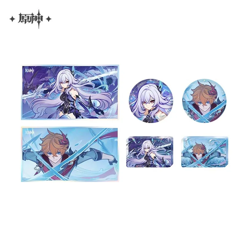 

Предпродажа Sunsyea Genshin Impact Официальный товар miHoYo Оригинальный подлинный значок серии HYLJ Цветной бумажный орнамент Tartaglia