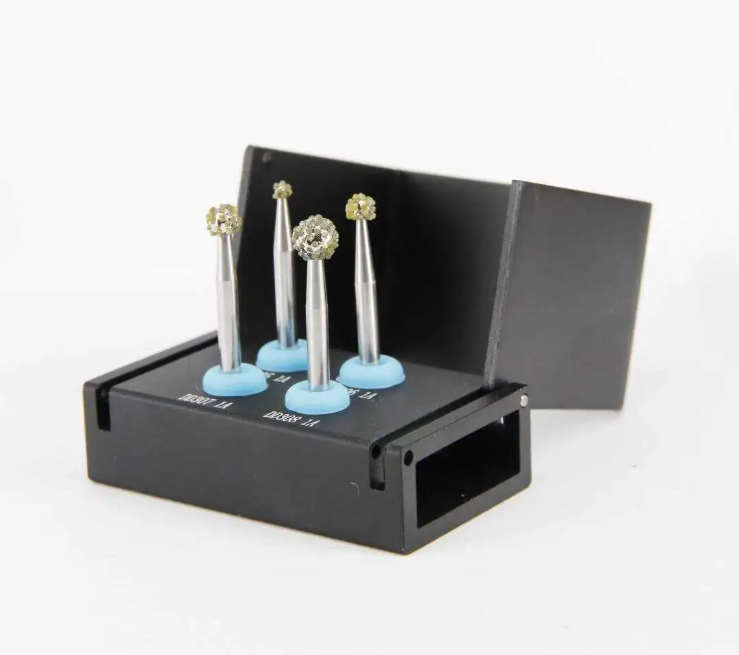 

Dental Diamond Ball Burs Kit for Degranulation Osseous Debridement Soft Tissue Removal Φ2.2 Φ3.3 Φ4.0 Φ5.0