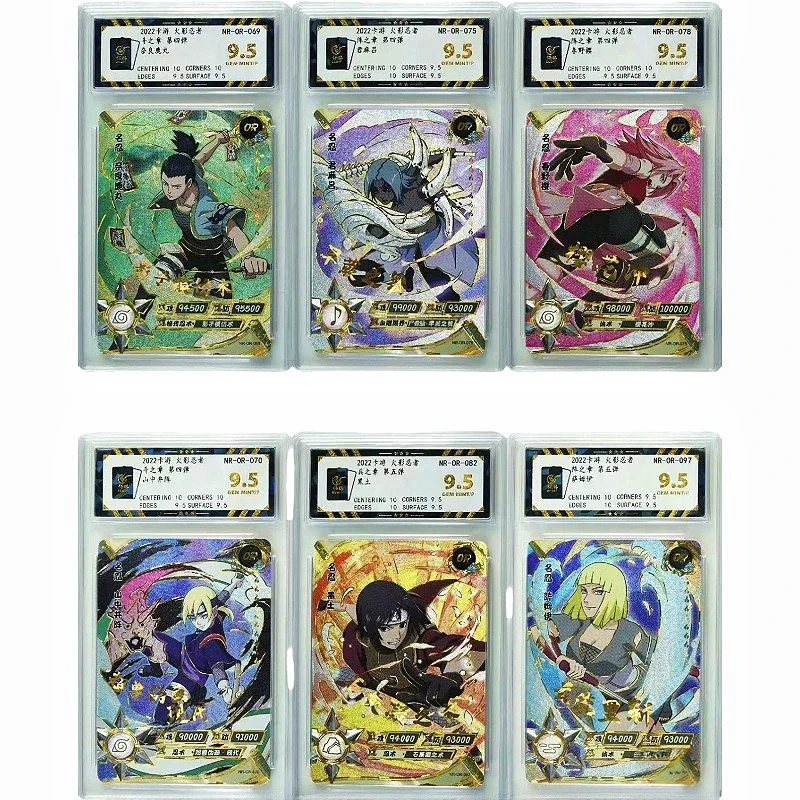 KAYOU Naruto anime peripheral collection card rating 9.5 Haruno Sakura Hanzo Yamanaka Ino NR OP PR card kids toys birthday gift