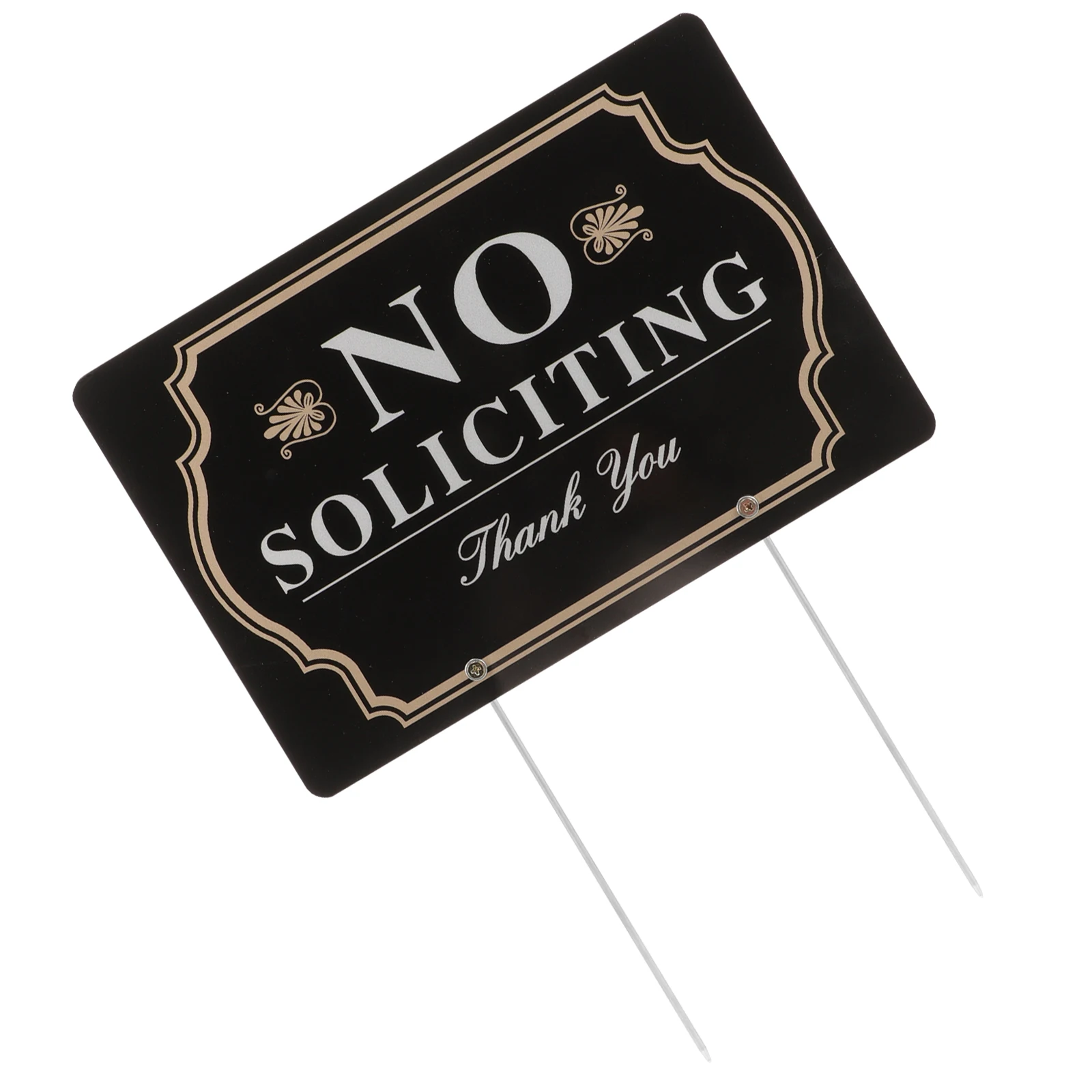 

Courtyard Warning Sign Metal No Soliciting Yard Signs Easy Installation Protect Property Security Traffic