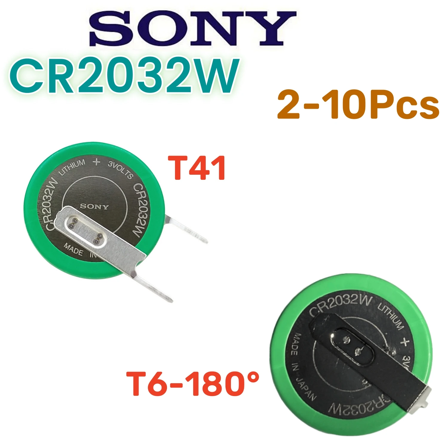 2-10 шт. оригинальный аккумулятор Sony CR2032W T41 T6 для автомобильного монитора давления в шинах cr2032 высокая и низкая температура cr2032w cr 2032 cr2032 w