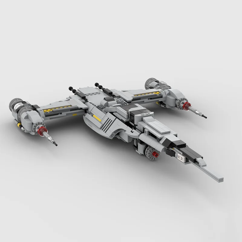 1148PCS N-1 Starfighter Kit Blocco da costruzione modulare Sistema di propulsore Ali mobili e carrello di atterraggio Star Batter Ventole Costruzione avanzata