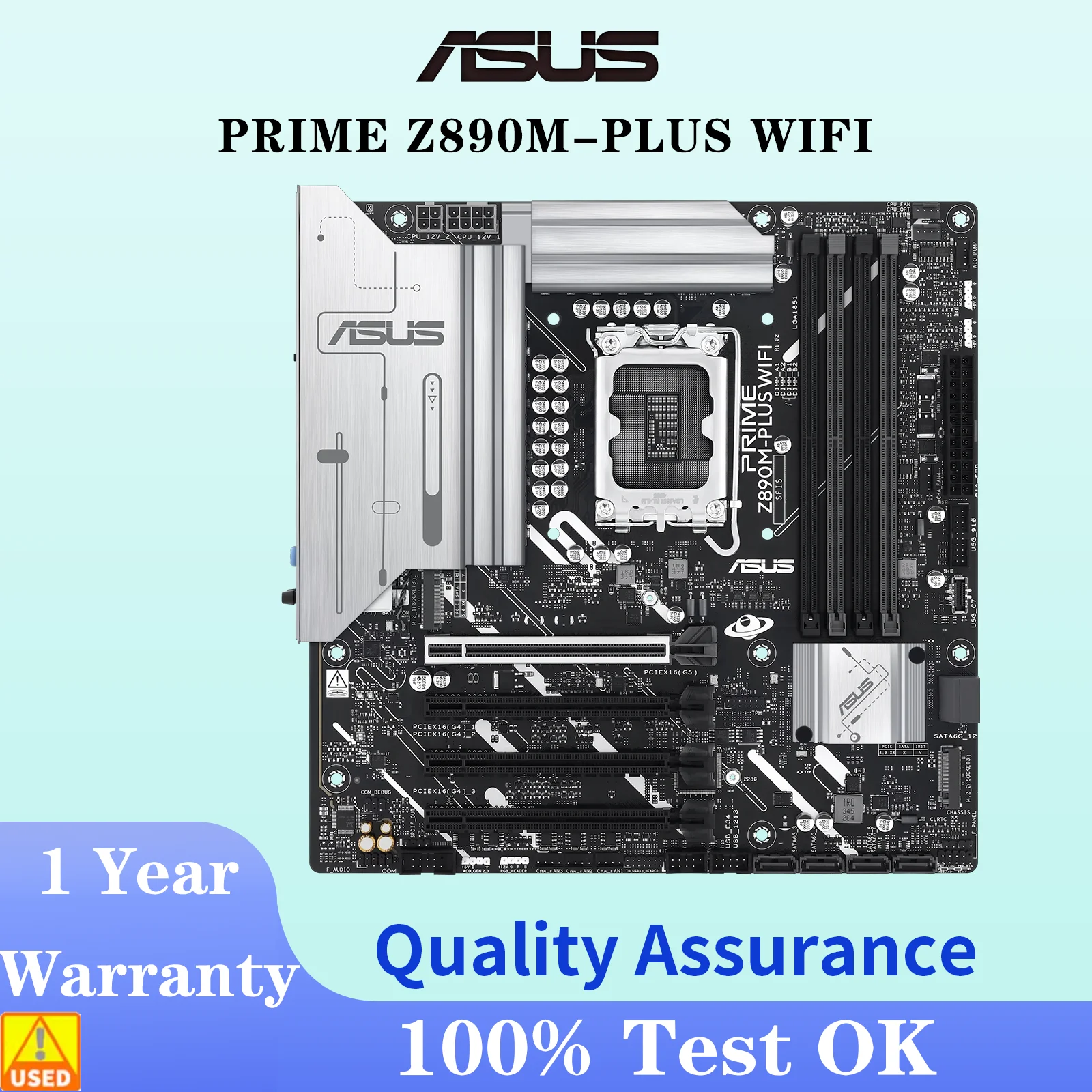 ASUS PRIME Z890M-PLUS WIFI اللوحة الأم المقبس LGA1851 CPU DDR5 8666 + MT/s (OC) شرائح الذاكرة Z890 mATX اللوحة الرئيسية #1