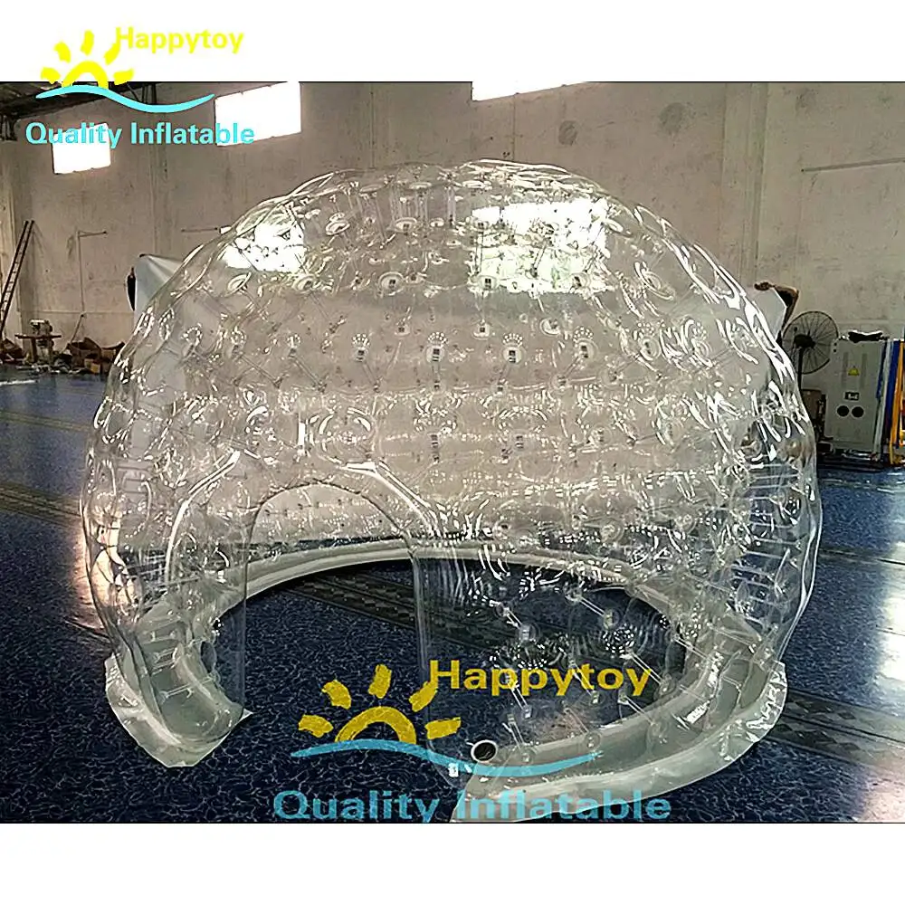 Tienda de campaña inflable de burbujas con cúpula de aire para acampar de Pvc transparente para alquiler al aire libre de 3M, 4M,5M
