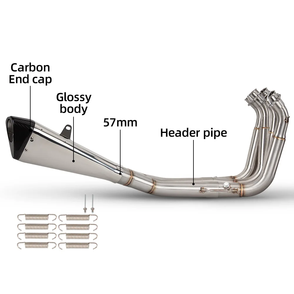 Motorcycle Modification S1000RR Stainless Steel Front Section, High Performance Straight-through Exhaust Pipe Full Section