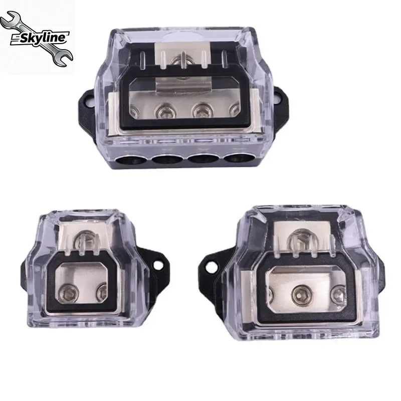 Car Audio Stereo Amp Distribution Connecting Block  0 2 4 AWG Gauge in / 4 8 10 Gauge Out Power Distribution Block