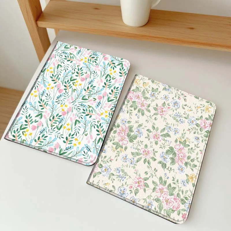 

Cartoon Floral Leaf Pattern Gift Tablet Case For Apple iPad Air Pro mini 1 2 3 4 5 6 7 8 9 11 M2 M3 M5 M4 5th 6th 7th 10th 11th