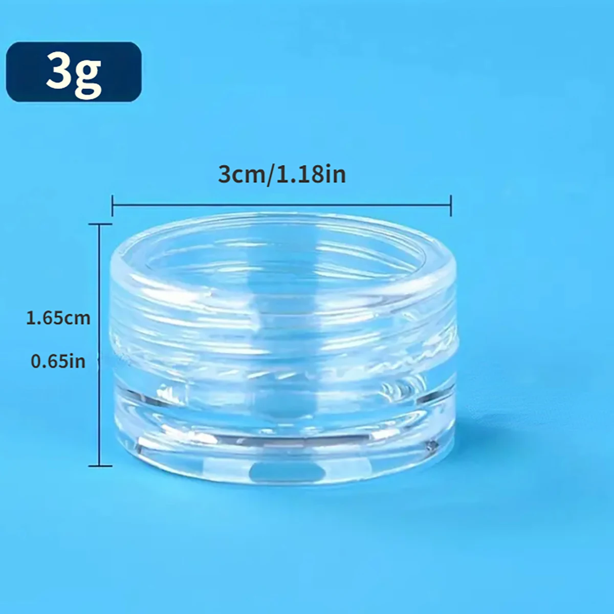 25pcs Plastic Cosmetic Containers Clear Face Cream lip balms Pots Empty Nails Powder Storage Container for Lotion Lip Balm.