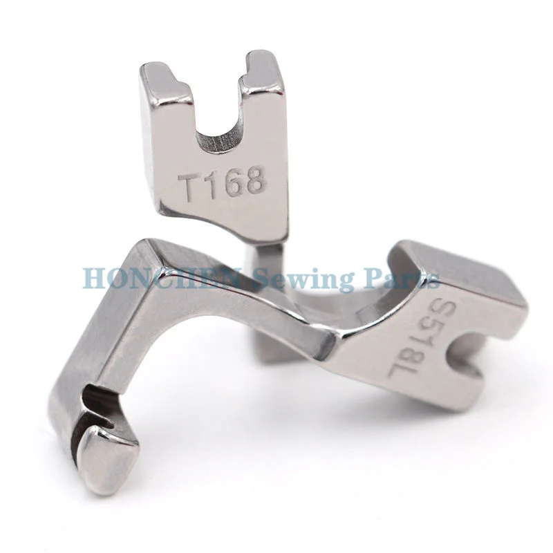 S518L/T168 ماكينة خياطة الغرز المتشابكة جميع الصلب من جانب واحد سستة غير مرئية قطعة قدم الضغط في ماكينة الخياطة