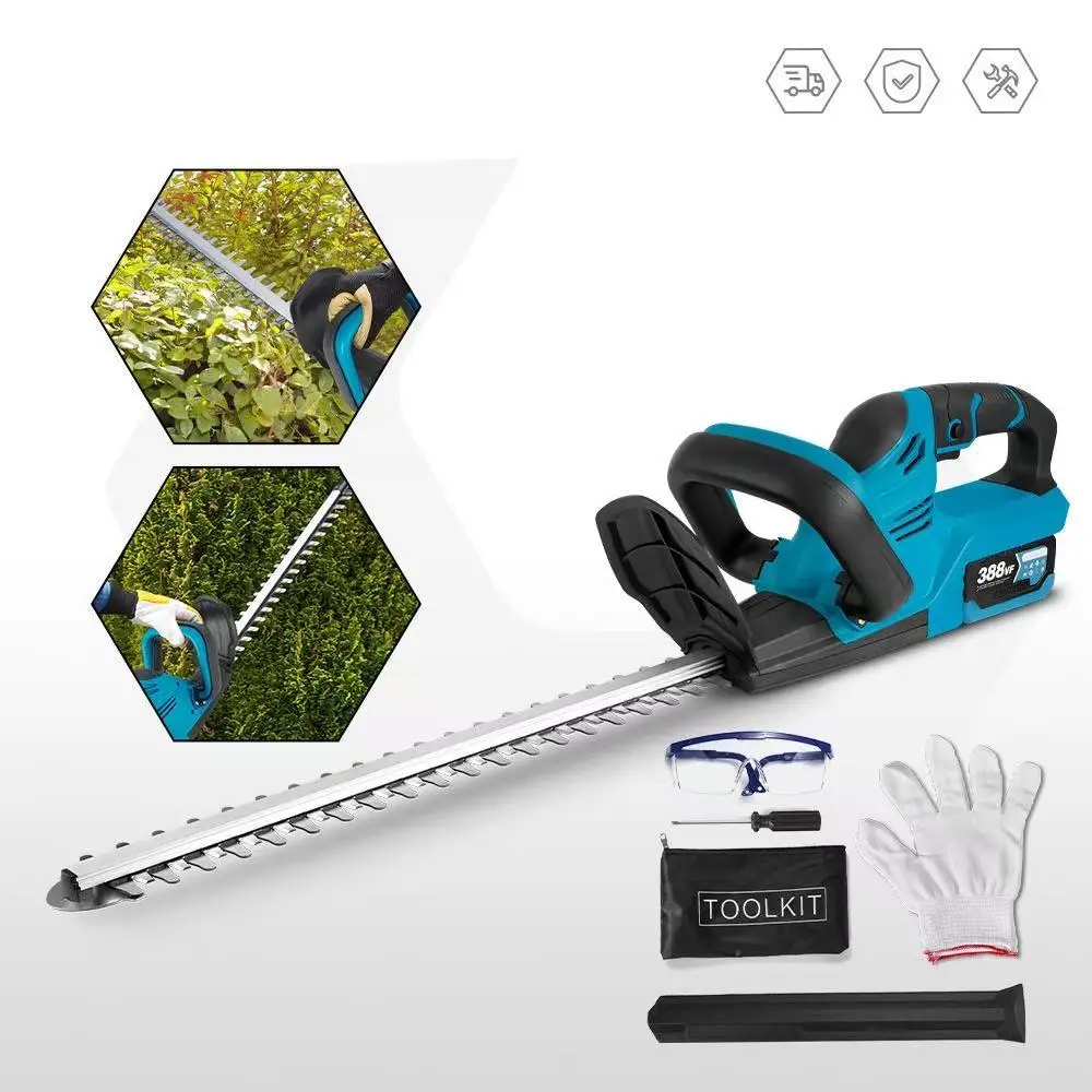 DIY industrial 21V lithium battery double scissors 51cm cordless electric blade hedge scissors for right hand