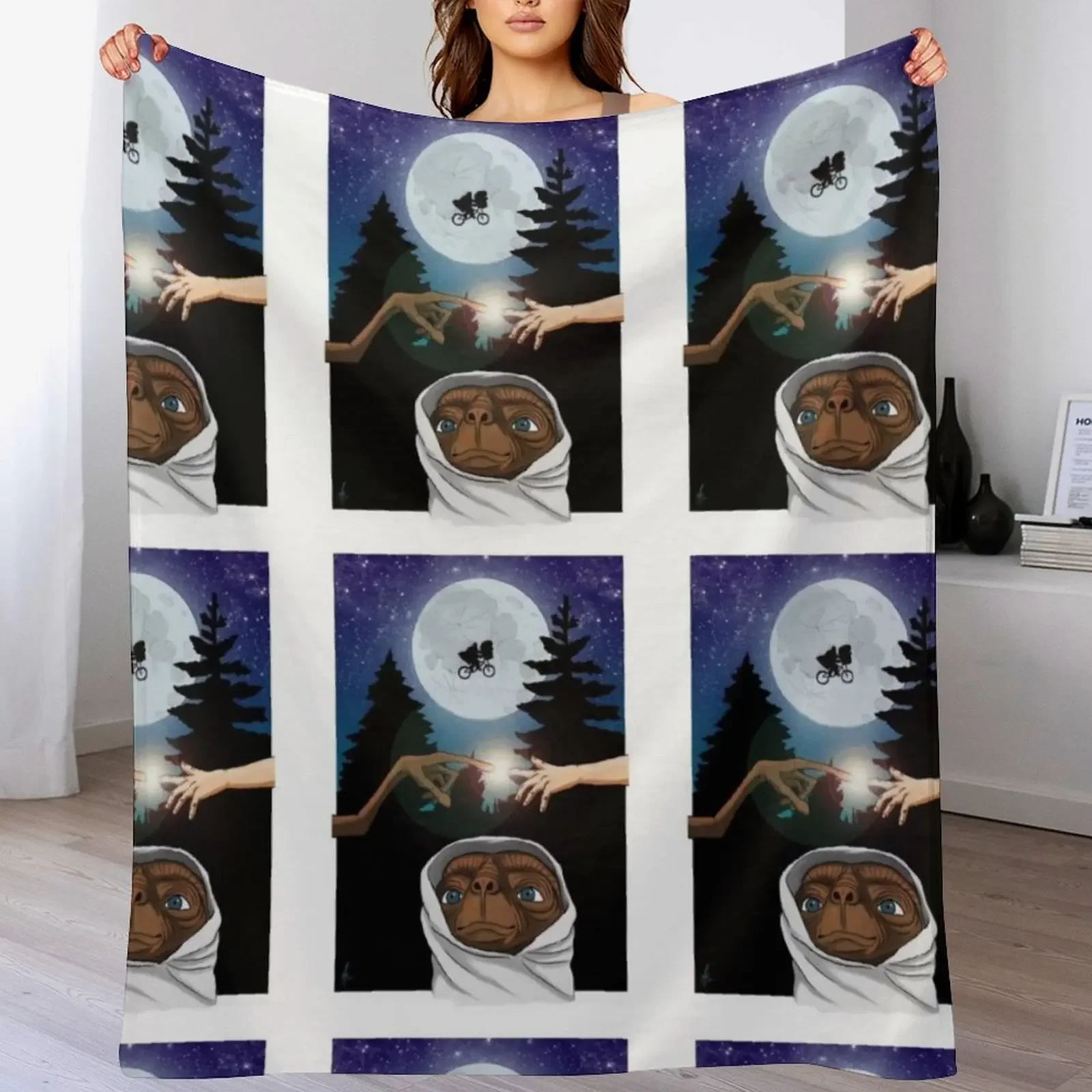 

80s Movie Phone Home Throw Blanket Giant Sofa Blankets For Sofas Blankets