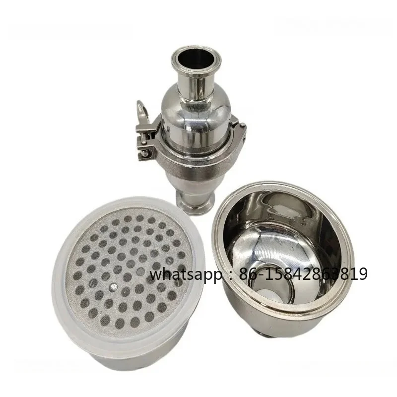Stainless Steel Quick Installation Filter 304 Spherical Filter Clamp Type Straight Pipe Outlet Filtration