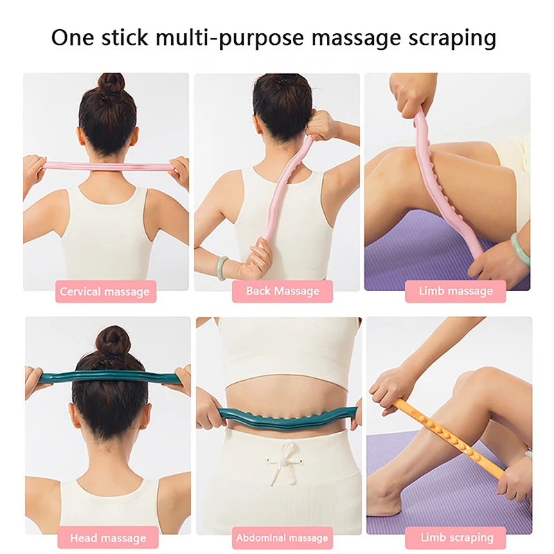 8 Beads Gua Sha Rolling Bar For Whole Body Scraping Massage Stick Back Massager SPA Therapy Tool Point Treatment Guasha Relax