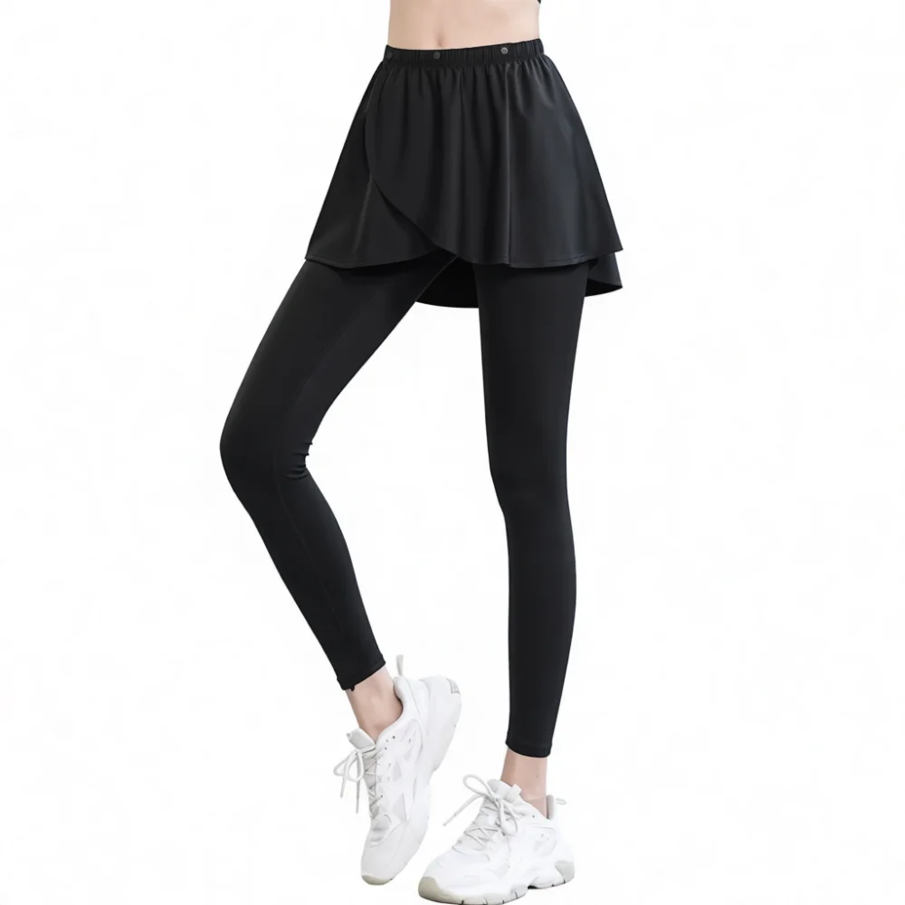 Yoga Hip Cover Wrap Skirt Athletic Running Fitness Training Layering Skirt High Elastic Anti Embarrassment Active