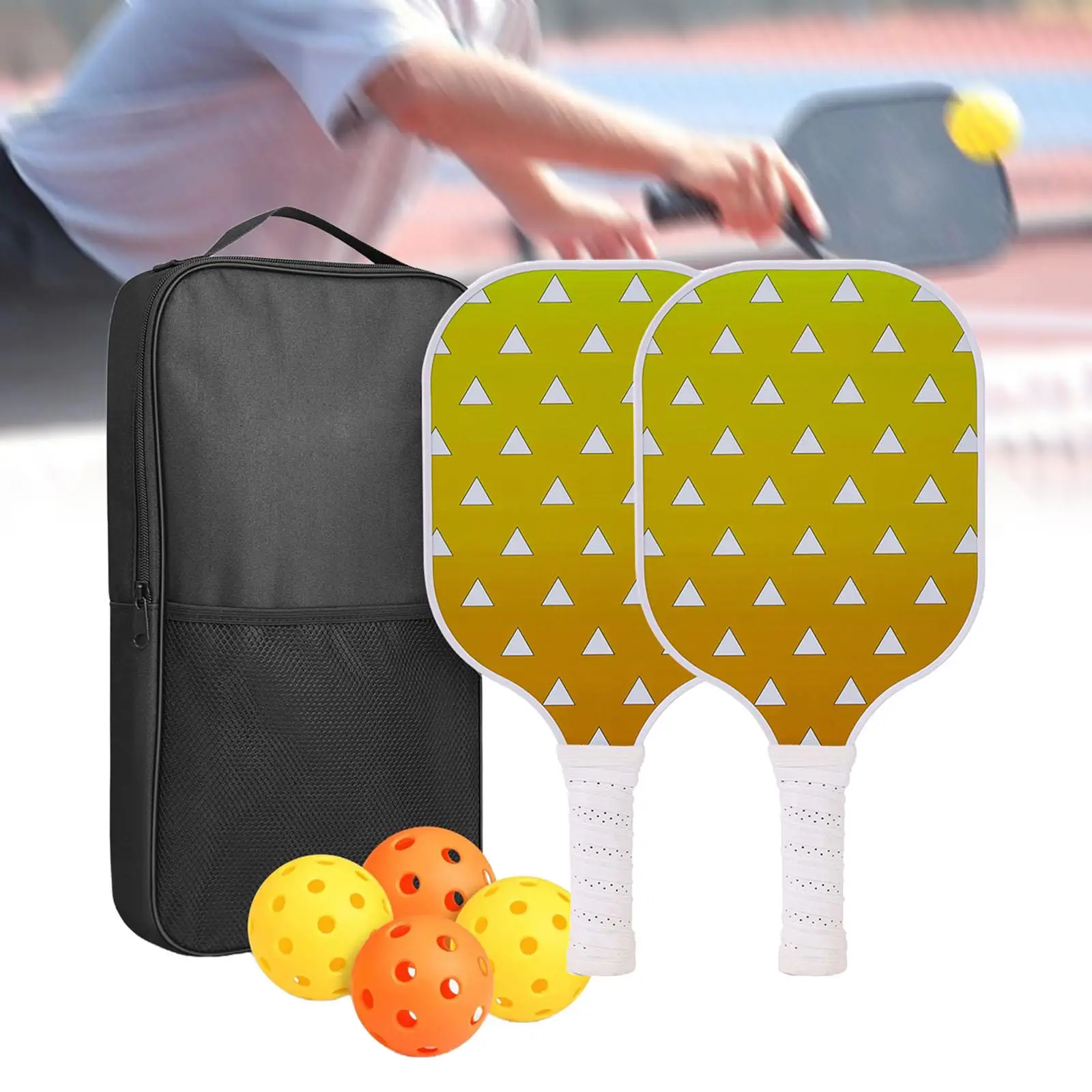 

Pickleball Racket Set Honeycomb Core Paddles Portable 4 Pickleballs Racquets