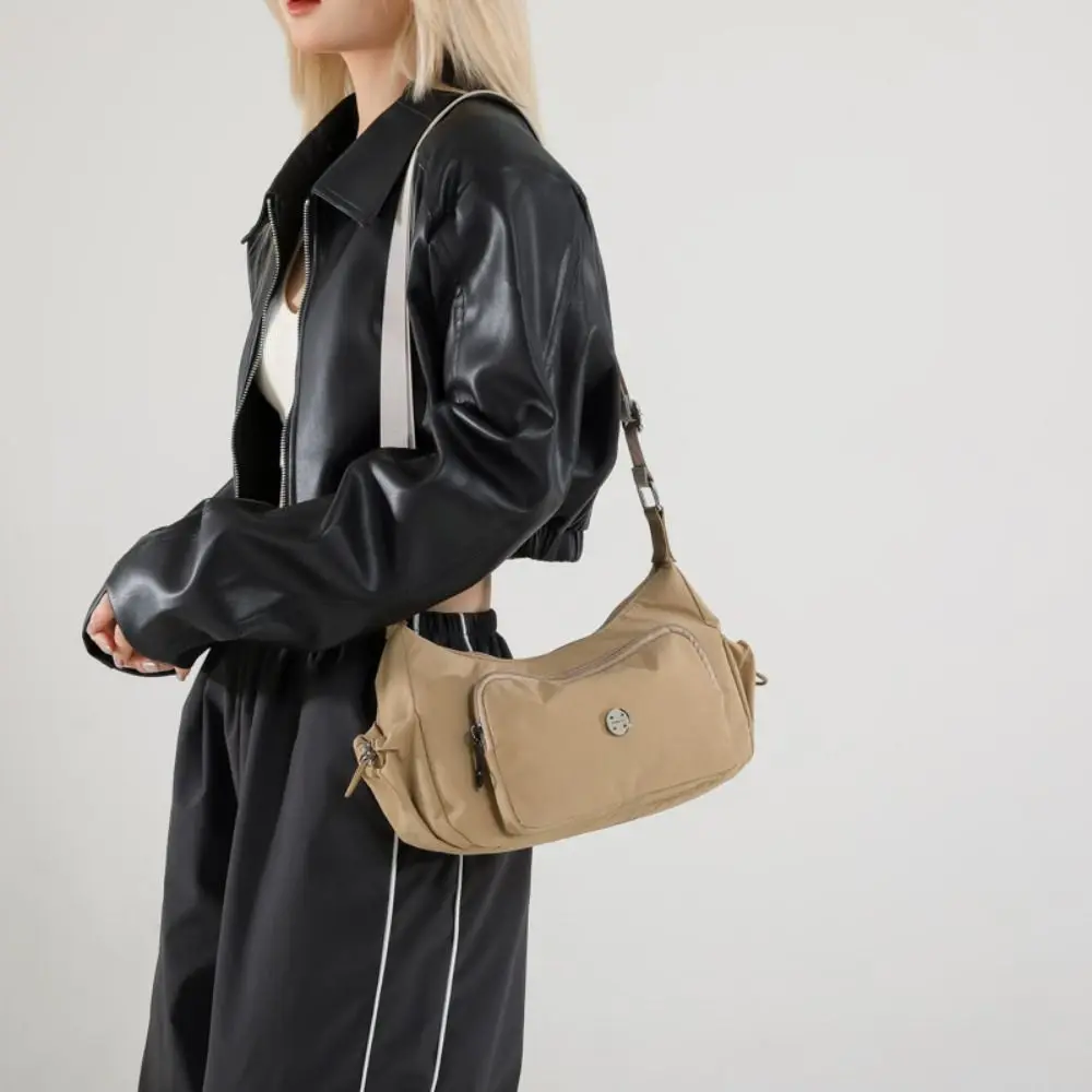 

Fashion Casual Cross Body Bag Designer Lightweight Nylon Shoulder Bag Multiple Pockets Simple Commuting Sling Bag Outdoor
