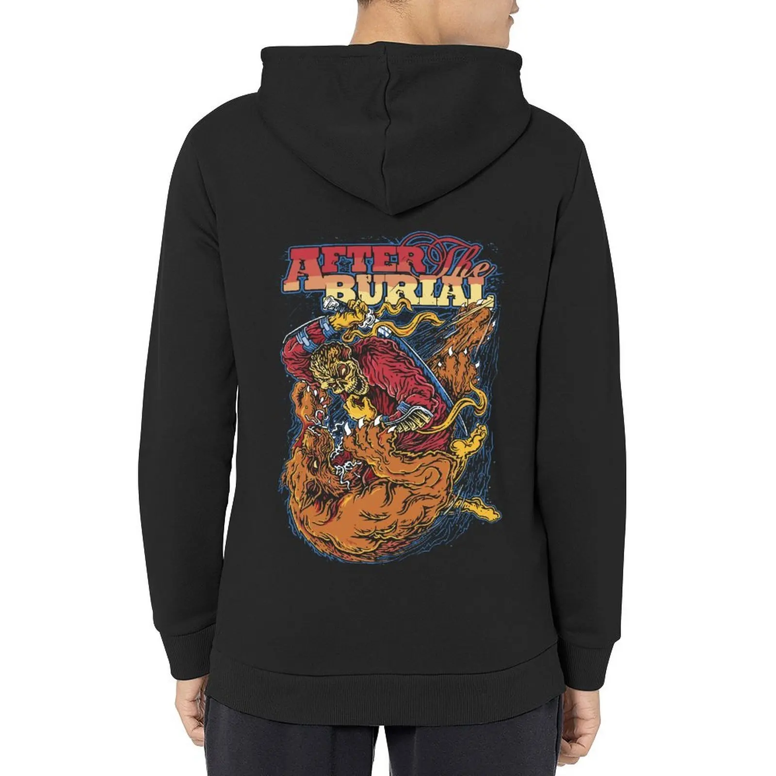 After the Burial Band Hoodie Unisex Djent Deathcore Warrior Monster Graphic Pullover Sweatshirt Men Women Heavy Metal Gothic Streetwear Fan Merch Gift