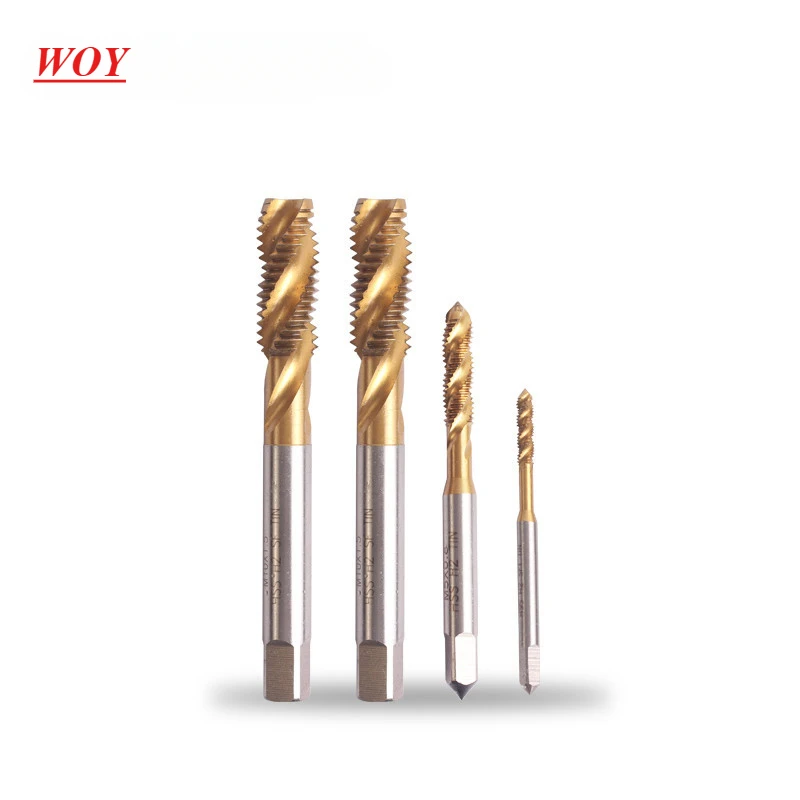 

WOY Thread Taps Straight Flute Machine Screw And Die Plug Set Machine Tap For HSS With Coating Titanium Material