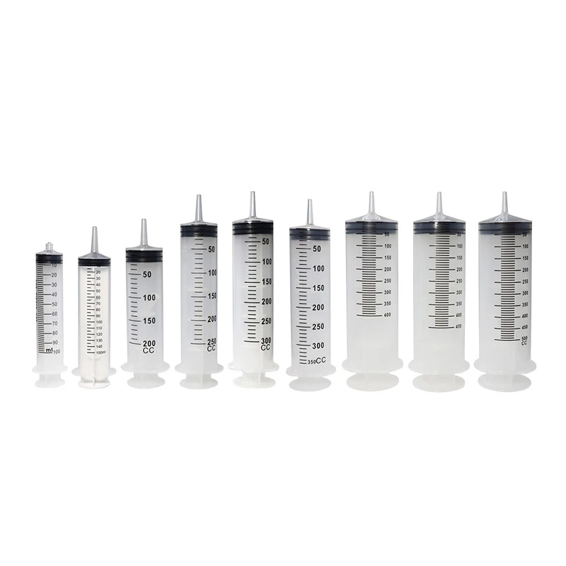 100-500ml Plastic Hydroponics Nutrient Scale Measuring Syringe for Liquid Pump Measuring, Watering Plants, Feeding Pets