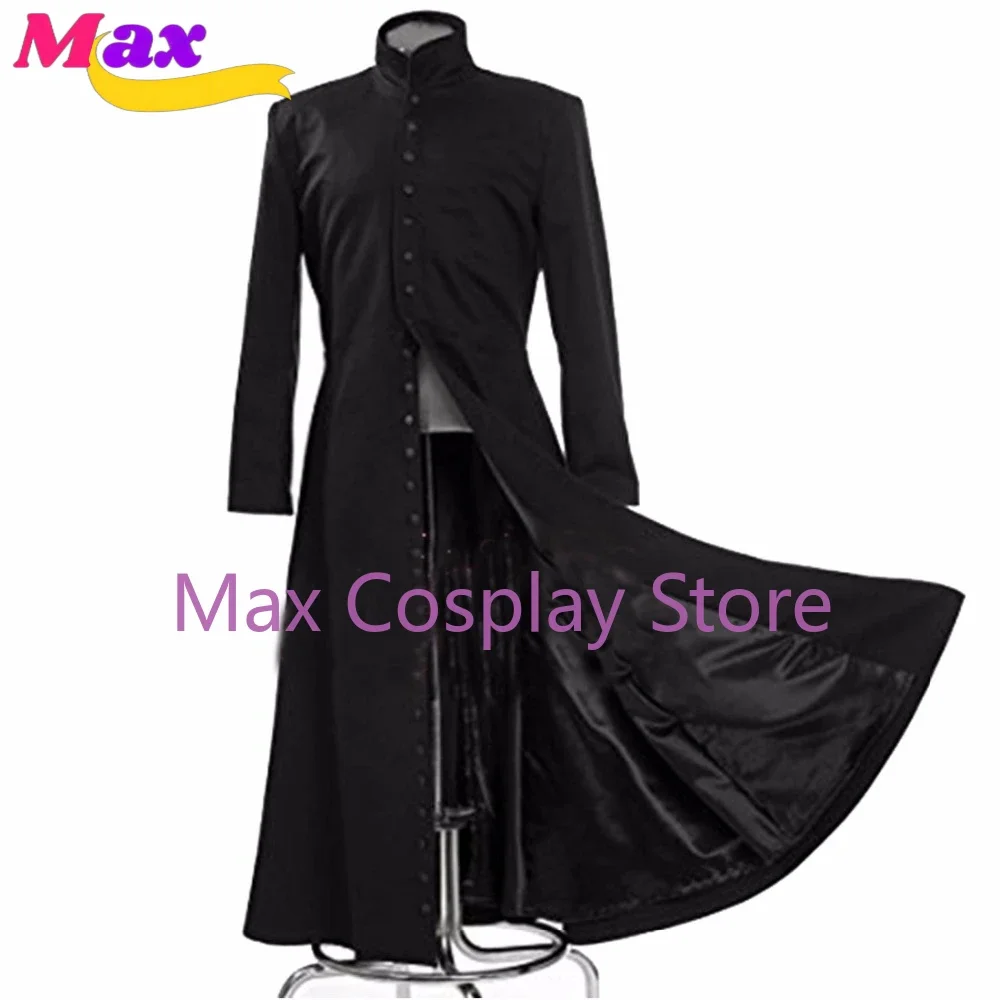 

Max Cos The Matrix Cosplay Customised Black Cosplay Costume Neo Trench Coat Only Coat