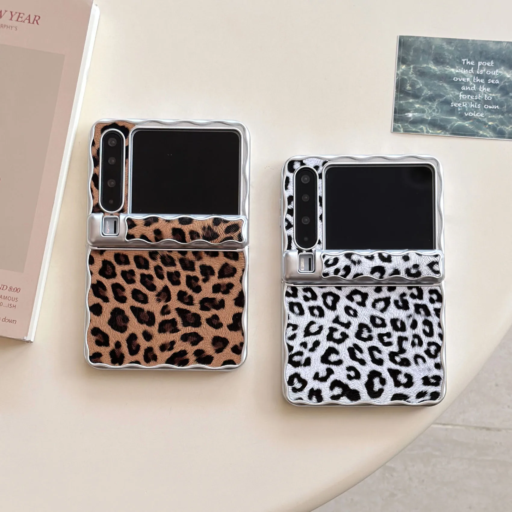 

Back Cover For Huawei Pura X Case Leopard Pattern Wavy Edge Hard PC Shockproof Phone Case