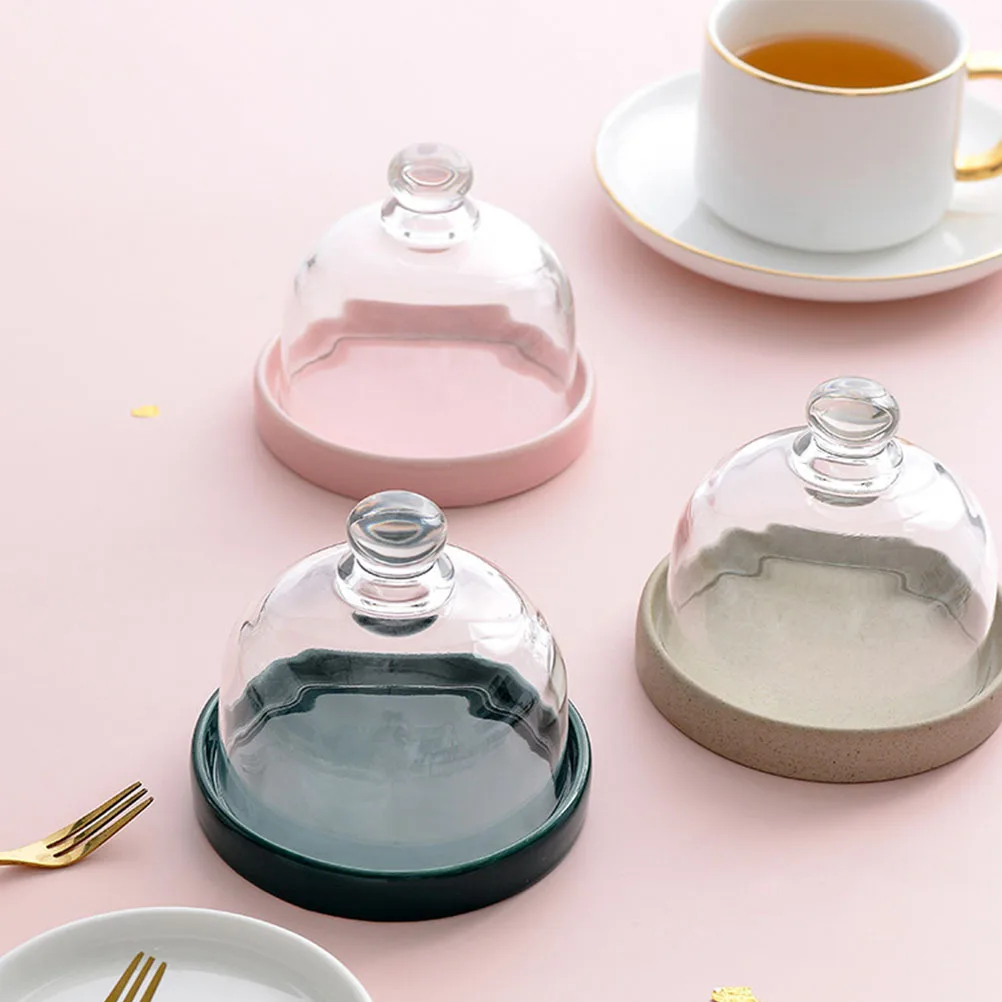 

1Pcs Dessert Tray Covered Mini Cake Display Stand Food Storage Container Party Banquet Mini Dessert Tray Cake Showing Stand