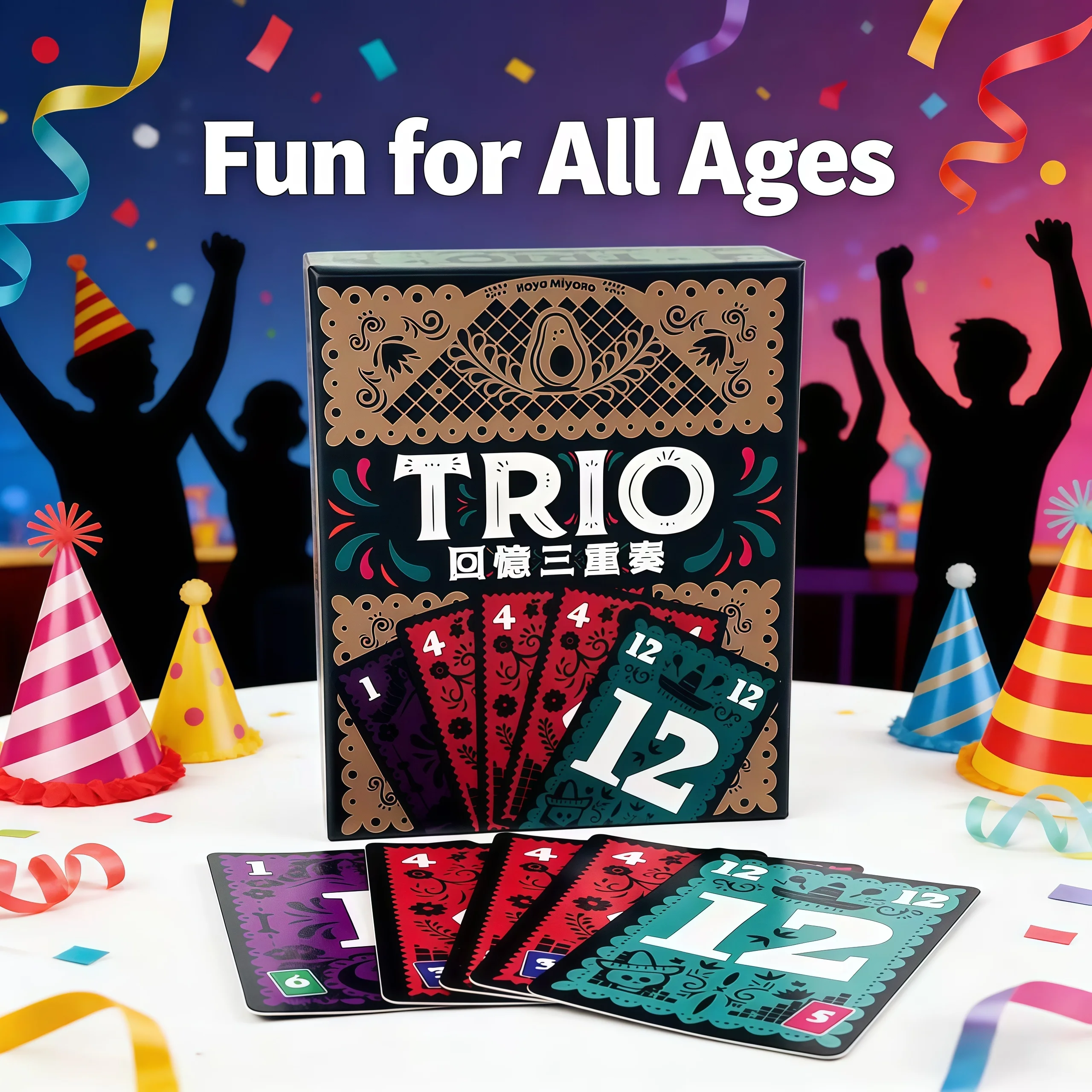 

Стратегия настольной игры Trio, подходящая для развлечения карточек, подходит для друзей, пар и семьи, идеально подходит для игры в ночь развлечений